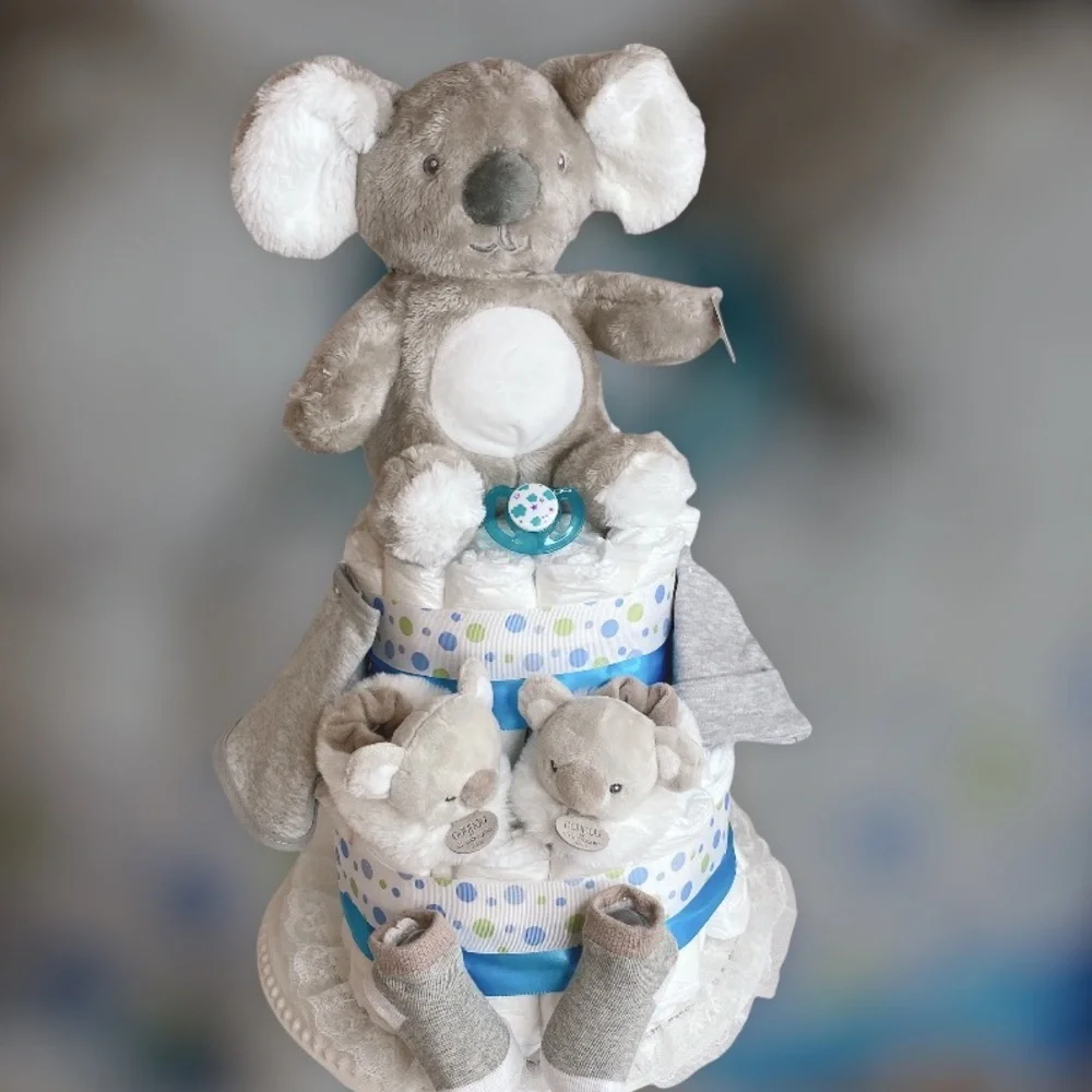 Koala Diaper Cake, Koala Themed